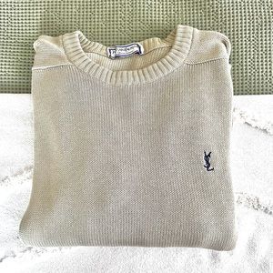 Beige Yves Saint Laurent knit sweater (Mens: S; Womens: S)